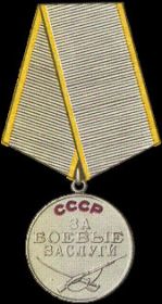Медаль "ЗА БОЕВЫЕ ЗАСЛУГИ" -  удостоверение: З № 571557