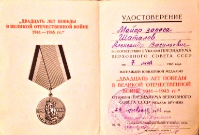 20 лет Победы в Великой Отечестенной Войне 1941-1945гг.