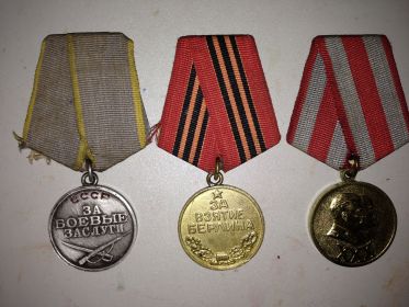 медали Зозули Николая Акимовича
