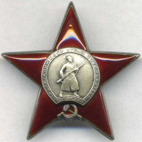 Орден Красной Звезды - №479433, В/У А-815165. Приказ 28 Армии №2/Н от 27.01.1944 года.