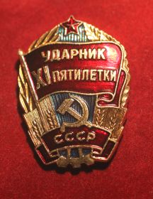 Знак Ударник 11 пятилетки