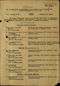 Орден Красной Звезды. Приказ от 04.04.1945 № 024-н (1 лист).