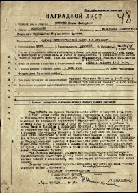 Орден Отечественной войны 1ой степени, номер наградного документа 89