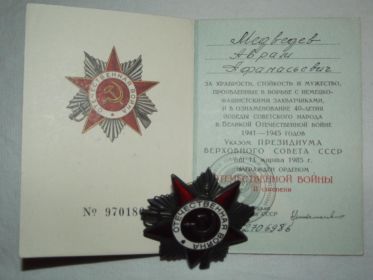 Орден Великой Отечественной войны II степени