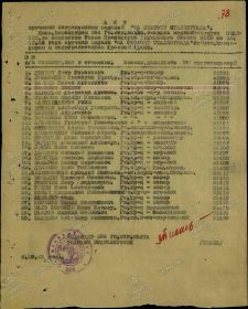 Акт о вручении медали "За оборону Сталинграда" от 22.12.1942