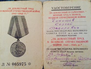 Медаль за доблестный труд