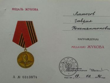 Медаль Жукова