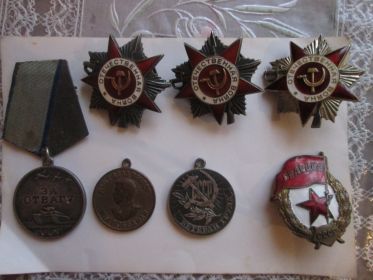 Медали "За отвагу", Отечественной войны 1 степени, 2 степени