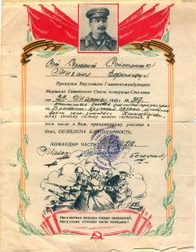 благодарность 29 марта 1945г приказ №317