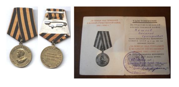 Медаль Медаль «За победу над Германией в Великой Отечественной войне 1941-1945 гг.»