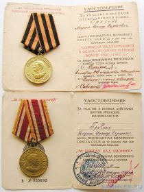 Образцы медалей В. М. Дудыкина