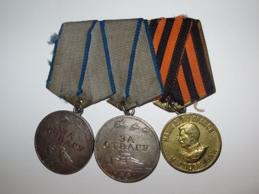 медали "За отвагу" и за "За победу над Германией"