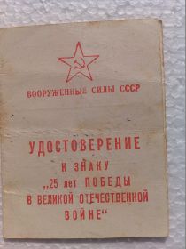 "25  ЛЕТ ПОБЕДЫ В ВЕЛИКОЙ ОТЕЧЕСТВЕННОЙ ВОЙНЕ"