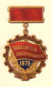 Знак "Победитель социалистического соревнования 1979 года"