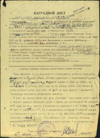 "Медаль за отвагу", "Орден Славы 3 степени"