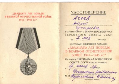 " Двадцать лет победы в Великой Отечественной войне 1941-1945 гг."