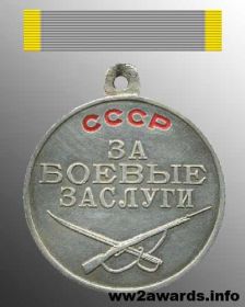 Медаль "За боевые заслуги",  №1938279