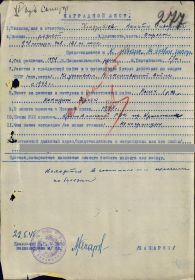 Медаль «За боевые заслуги» приказ №: 10/н от: 31.03.1945г.