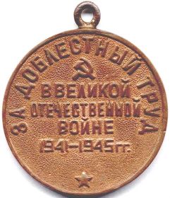 Медаль За доблестный труд в ВОВ