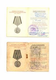 Медаль за победу над Германией в Великой Отечественной Войне 1941-1945 гг.