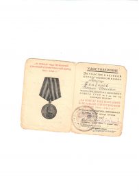 Медаль «За победу над Германией в Великой Отечественной Войне 1941-1945 гг.»