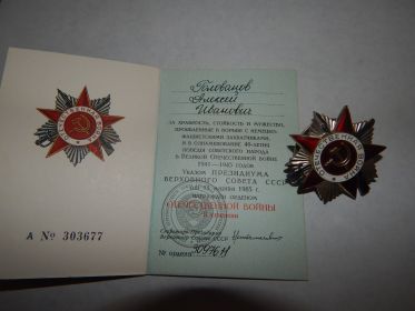 орден Отечественной войны II степени №3097611