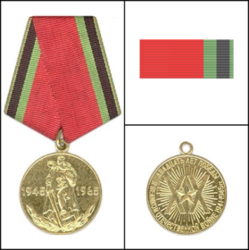 Юбилейная медаль 20 лет победы в ВОВ