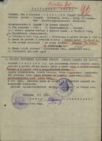 Орден Славы III степени, Медаль "За боевые заслуги", Медаль "За Оборону Ленинграда"