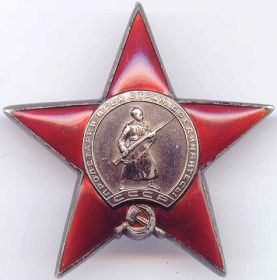 орден Красной звезды от 08.01.1944 года Западный фронт