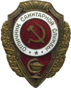 Нагрудный знак "Отличнику санитарной службы"