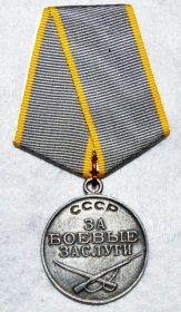 Награжден медалью За боевые заслуги 03.11.1944 года