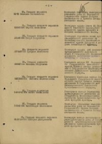 Строка в наградном списке приказа