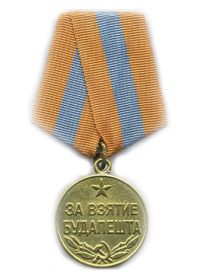 медаль за взятие Будапешта