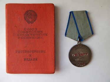 Медаль " За отвагу"