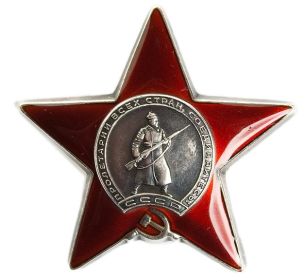 156/н 24.08.1944 Орден Красной Звезды; 2112/н 15.06.1944 Медаль «За боевые заслуги»