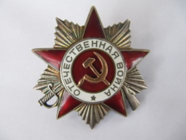 Орден Отечественной войны II степени.