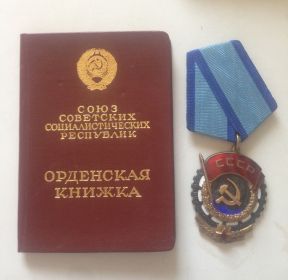 Орден Трудового красного знамени № 279283 выдан на основании Приказа Президиума Верховного совета СССР от 27 марта 1954 года