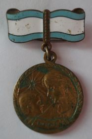 "Медаль материнства" 2-ой степени.