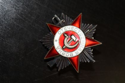 Орден Красной звезды, Орден Отечественной войны 3 степени, медаль За победу над Германией