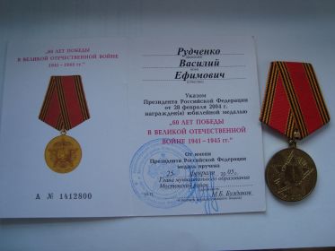 Медаль 60 лет Победы в Великой Отечественной Войне 1941-1945 г.г.