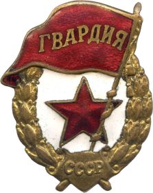 Нагрудный знак "Гвардия",1943