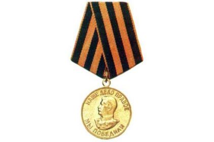 Медаль за боевые заслуги 446 233 «За победу над Германией в Великой Отечественной войне».