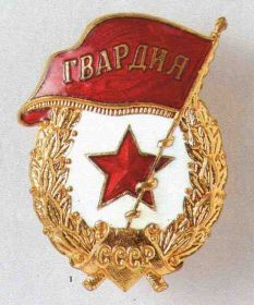 Нагрудный гвардейский знак обр. 1942 года.