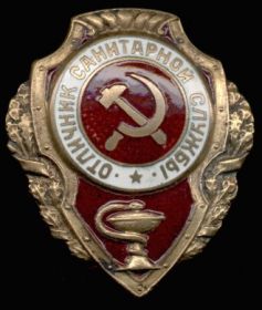 Нагрудный знак "Отличнику санитарной службы"