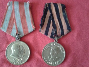 Медаль "За Победу над Японией", Юбилейная медаль "30 лет Советской Армии и Флота"