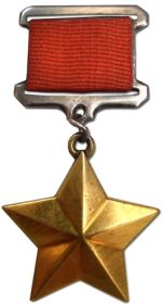 медаль " Золотая звезда "№ 11645 от 20.03.1991