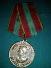 Орден Красной Звезды и Медаль «За победу над Германией в Великой Отечественной войне 1941—1945 гг.»