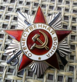 Орден Великой Отечественной Войны, многочисленные медали.