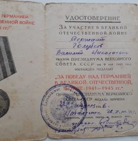 Медаль "За победу над Германией в Великой Отечественной войне 1941-1945 гг."