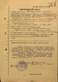 Орден " Слава третьей степени", медаль " За боевые заслуги", орден "Красная Звезда", медаль " За отвагу".